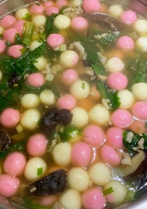 客家鹹湯圓 的食譜成品照片