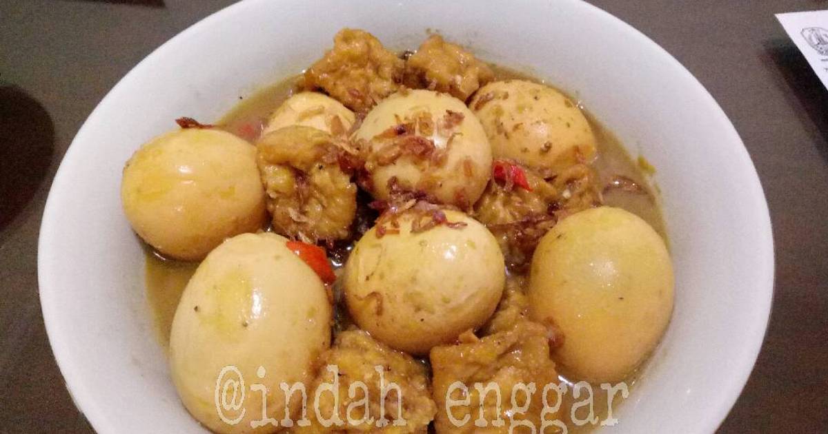 Resep Semur Tahu Dan Telur Ayam Ala Tintin Rayner Oleh Indah Enggar