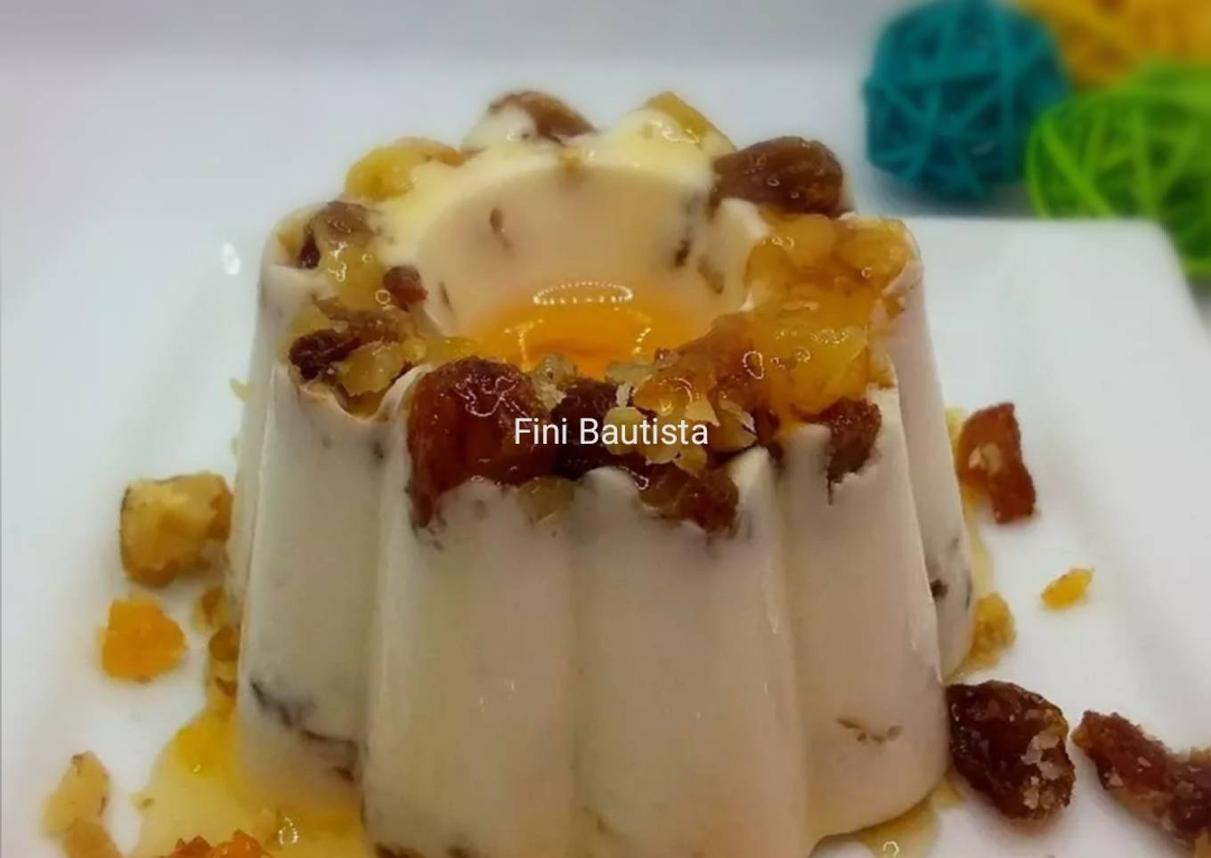 Flan individual de queso y frutos secos
