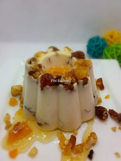 Una foto de Flan individual de queso y frutos secos