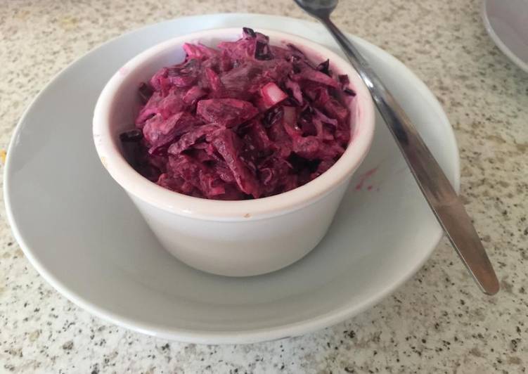 Simple Way to Make Homemade My Red Cabbage, Beetroot Salad Slaw. 😘