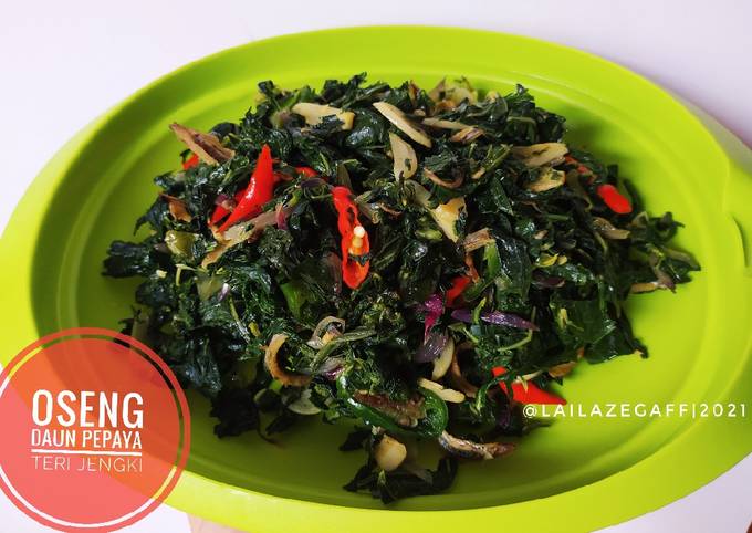 Resep Oseng Daun Pepaya Teri Jengki yang Enak
