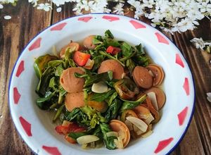 Foto resep Oseng daun beluntas sosis