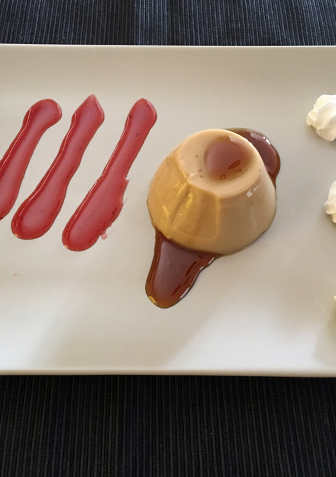 Una foto de Flan de café