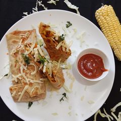 A picture of Veggie Chapati wraps.