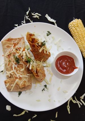 A picture of Veggie Chapati wraps.