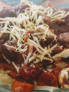 Una foto de Fideos caseros c/ salsa de osobuco de cerdo 😱