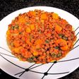 Lentejas vegana con calabaza y kamut
