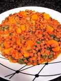 Lentejas vegana con calabaza y kamut