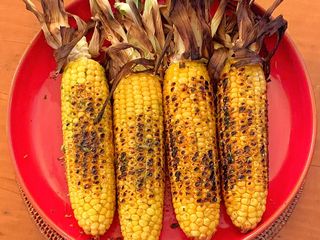 Charred corn, green chilli and lime