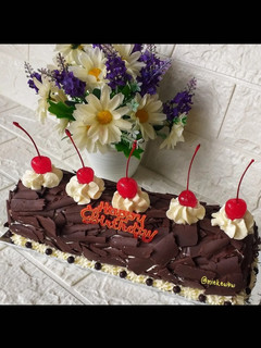 Foto resep Black Forest Roll Cake (6 telur)