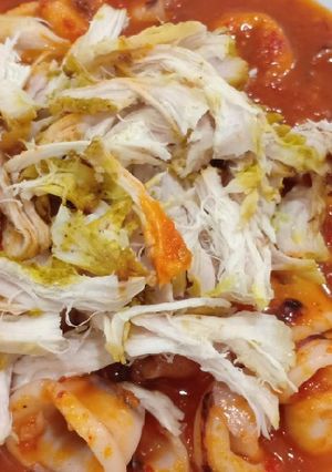 Foto resep Cumi saos pedes plus ayam suir