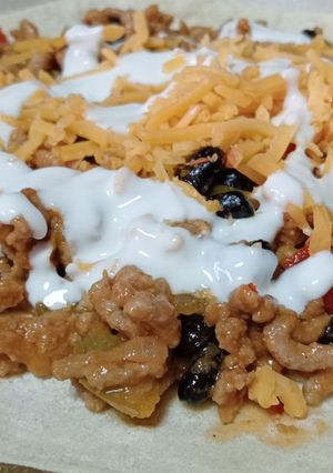 Una foto de Quesadilla Bbq 🌮🧀 de Carnes 🥩 🍖 🥓 Mixtas