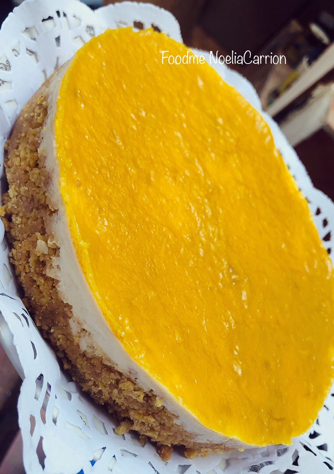 Una foto de Cheesecake de moka y mango