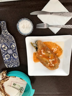 Una foto de Huauzontle en salsa de jitomate