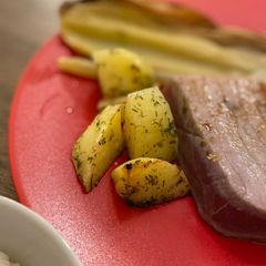 A picture of Japanese Aonori seaweed & salt potatoes - Nori Shio Potato 🥔.