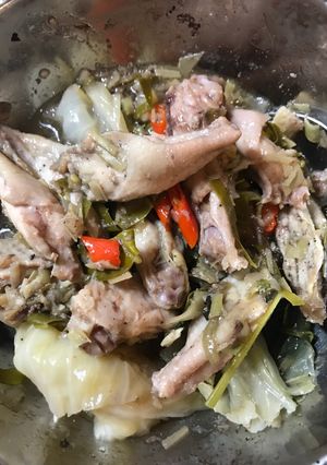 รูปของ นึ่งไก่ลูกเดือยในหม้อหุงข้าว