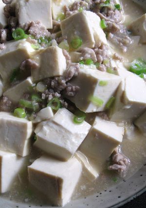 A picture of White Mabo Dofu Japanese Style.