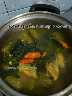 Foto resep Sop kepala kakap merah