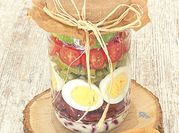 Une photo de haricots rouge oeufs
