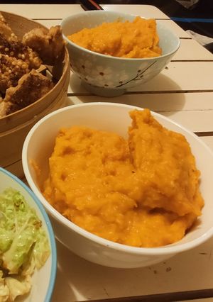 Une photo de Purée de butternut exotique