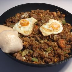 A picture of Fried rice (Indonesian style).
