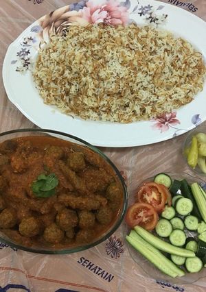 صورة لوصفة كفتة الأرز