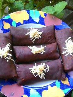 Foto resep Dadar gulung coklat isi pisang