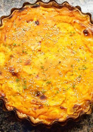 Una foto de Tarta de pollo y calabaza