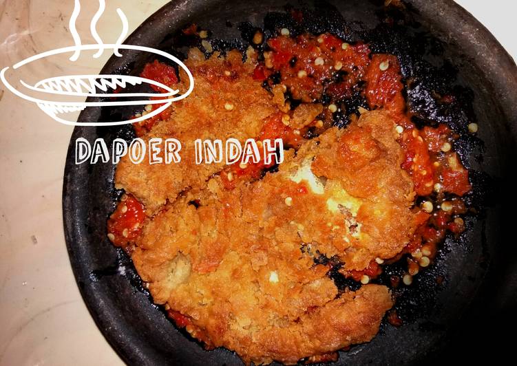 Resep Telur Krispy Geprek Sambal Bawang yang Lezat Sekali