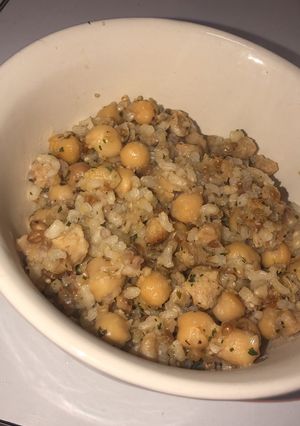 Una foto de Arroz Vegan con Garbanzos