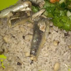 A picture of Rice and beans.