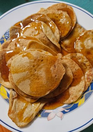 Una foto de Tortitas con pulpa de bebida de avena