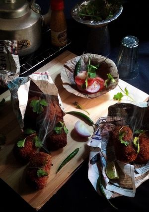 A picture of Beetroot and carrot cutlet.