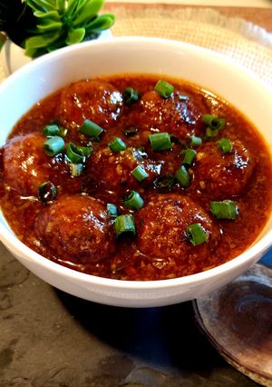 A picture of Veg Manchurian.