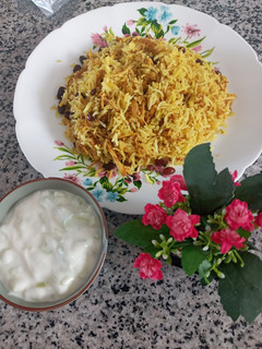 عکسی از دستور پلو کشمش