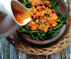 Resep mudah Rujak Kangkung Lezat Mantap