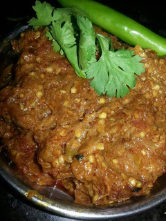A picture of Baingan ka bharta.