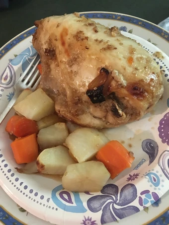 Easy Way Prepare Roasted Split Chicken Breast &amp; Roasted Veggies the Perfect Really delicious
