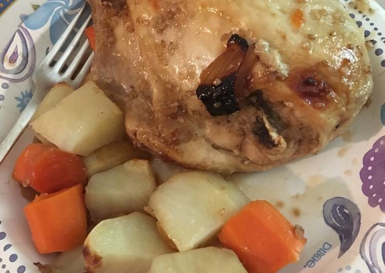 Easiest Way to Prepare Speedy Roasted Split Chicken Breast &amp; Roasted Veggies