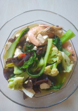 Foto resep Cah udang sayur
