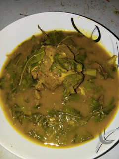 A picture of Oha soup.