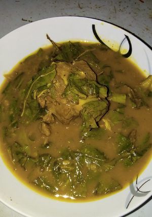 A picture of Oha soup.