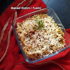 Baked Rotini / fusilli / Baked Pasta A picture of Baked Rotini / fusilli / Baked Pasta.