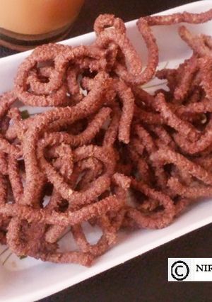 A picture of Ragi and Raw Banana Muruku.