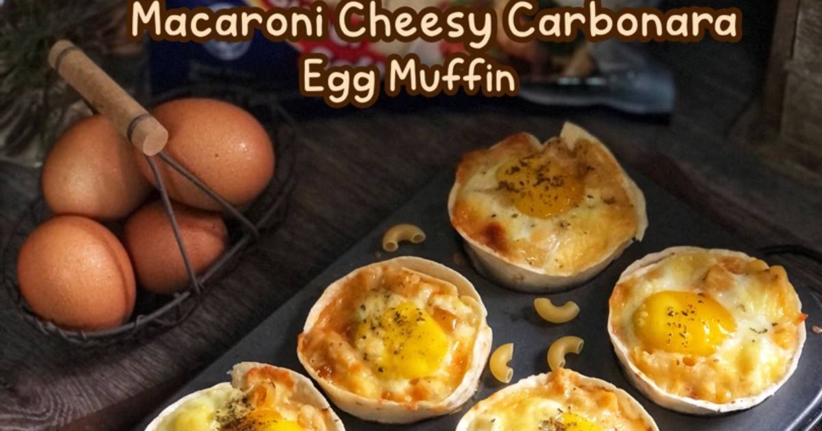 Resipi Macaroni Carbonara Cheesy Egg Muffin Oleh Salina Jalaludin Cookpad