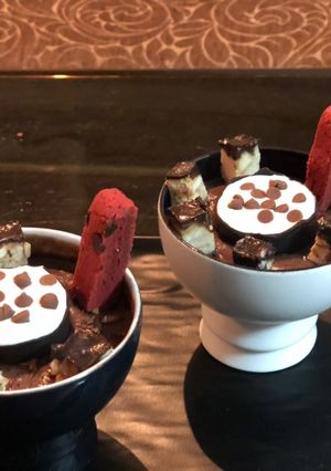 A picture of Chocolate banana mousse.