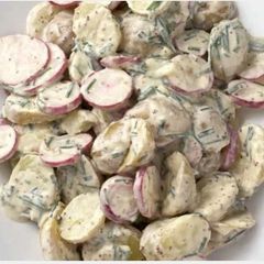 A picture of Radish-Potato Salad with Creamy Dill Dressing.