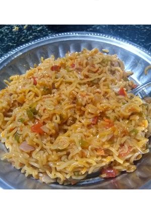 A picture of Vegetable instant noodles with a twist.