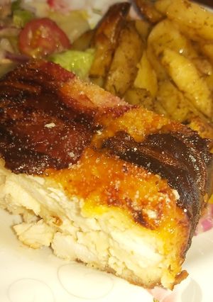 Baconös csirkemell - héjában sült krumpli recept fotója